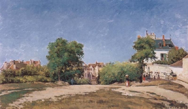 Camille Pissaro The Crossroads,pontoise Spain oil painting art